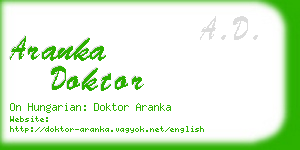 aranka doktor business card